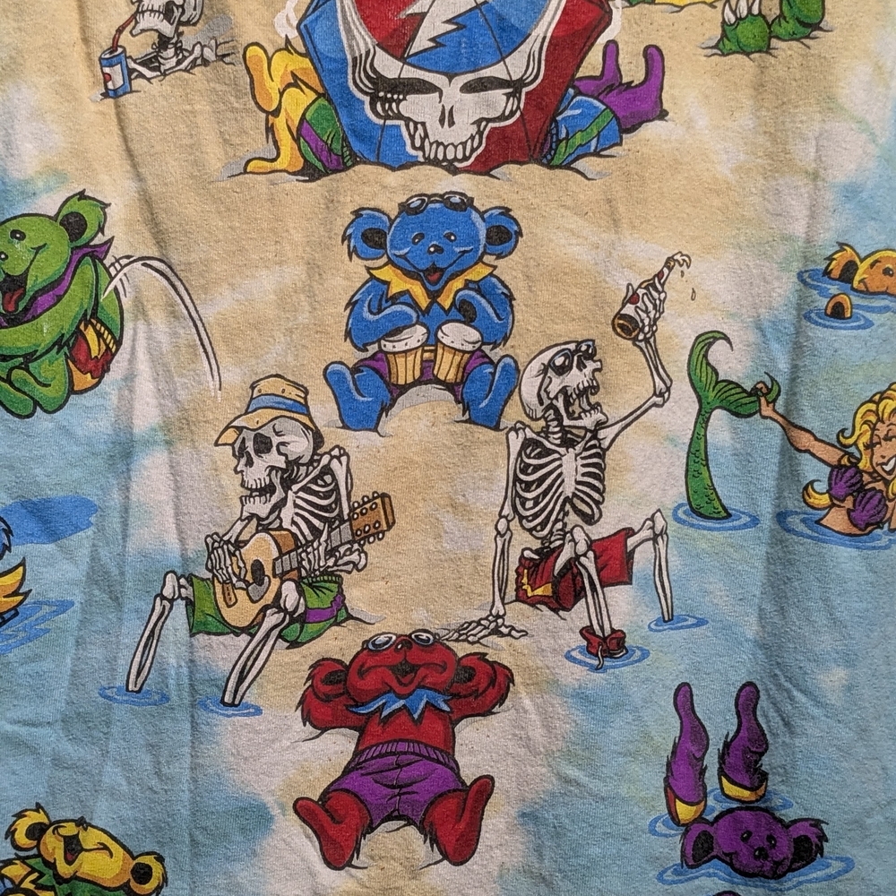 Liquid Blue Grateful Dead Tie-Dye T-Shirt Medium - Picture 12 of 13